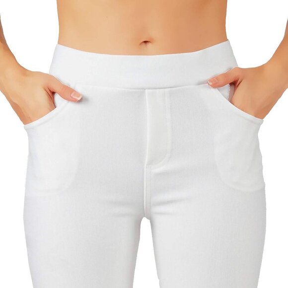 Ponte Knit Slim Fit Bermudas Pants Pull-Up CF02/br - Picture 4 of 5